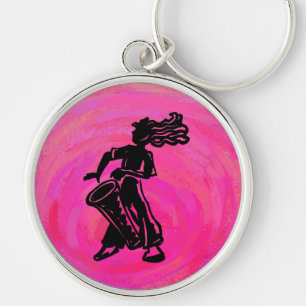 New York Boogie Nights Drum Shock rosa Rund Silverfärgad Nyckelring