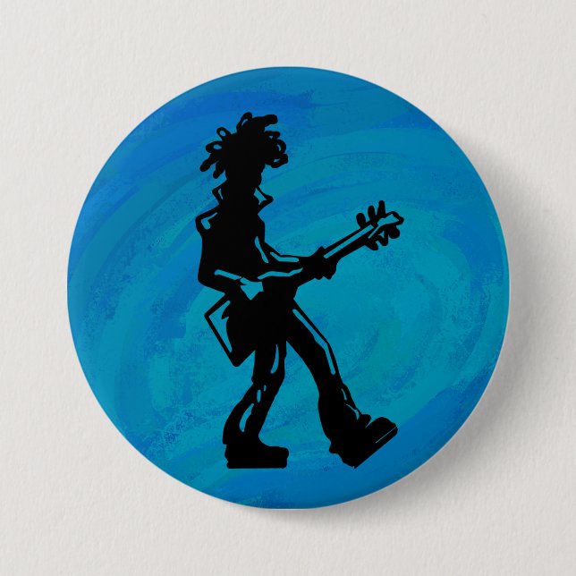New York Boogie Nights Guitar Blue Knapp (Framsida)