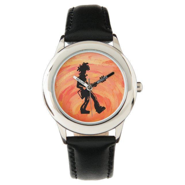 New York Boogie Nights Guitar Orange Armbandsur (Framsida)