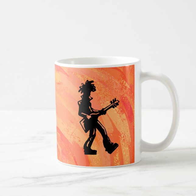 New York Boogie Nights Guitar Orange Kaffemugg (Höger)