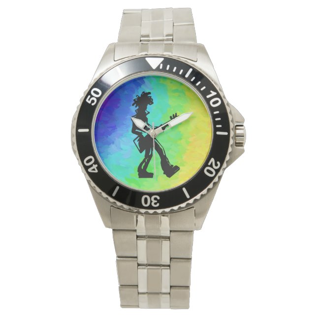 New York Boogie Nights Guitar Rainbow Armbandsur (Framsida)