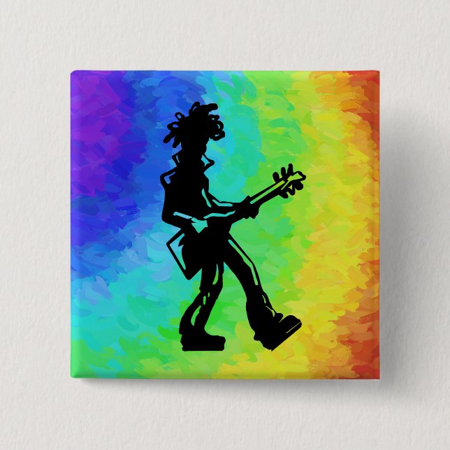 New York Boogie Nights Guitar Rainbow Knapp (Framsida)