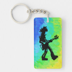 New York Boogie Nights Guitar Rainbow Nyckelring
