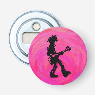 New York Boogie Nights Guitar Shock rosa Flasköppnare