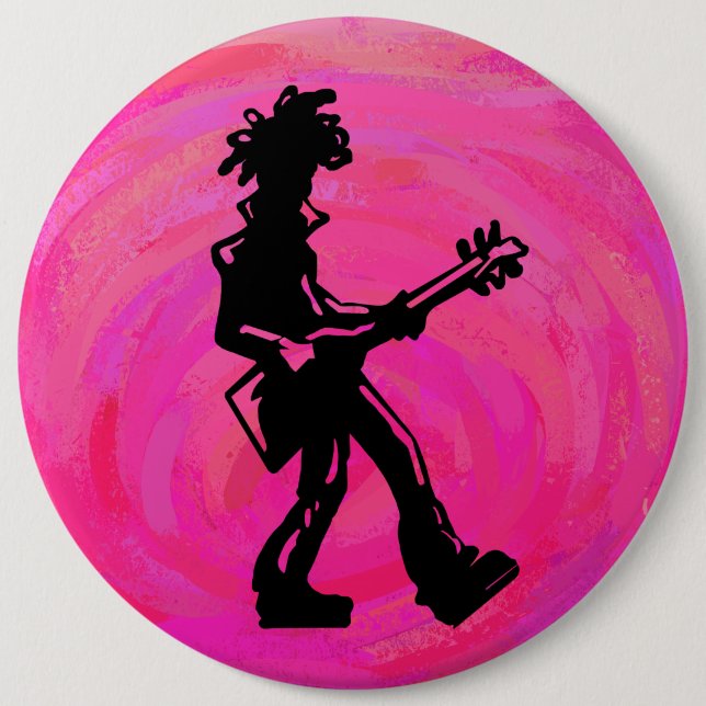 New York Boogie Nights Guitar Shock rosa Knapp (Framsida)