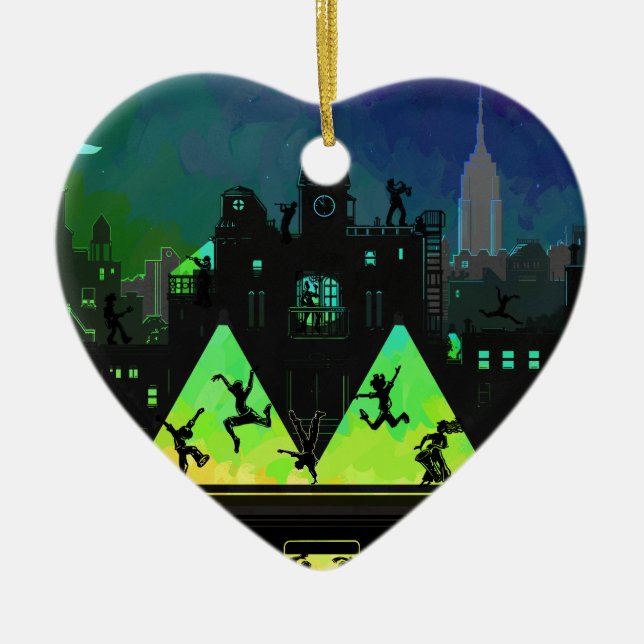 New York Boogie Nights Julgransprydnad Keramik (Framsidan)