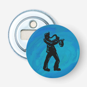 New York Boogie Nights Saxophone Blue Flasköppnare