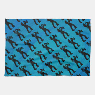 New York Boogie Nights Saxophone Blue Kökshandduk