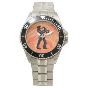 New York Boogie Nights Saxophone Orange Armbandsur