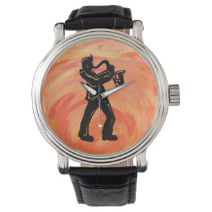 New York Boogie Nights Saxophone Orange Armbandsur