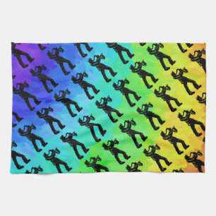 New York Boogie Nights Saxophone Rainbow Kökshandduk