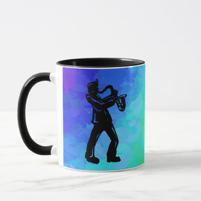 New York Boogie Nights Saxophone Rainbow Mugg (Vänster)