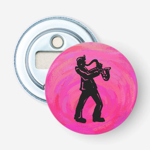 New York Boogie Nights Saxophone Shock rosa Flasköppnare