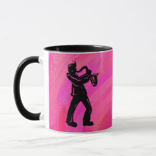 New York Boogie Nights Saxophone Shock rosa Mugg