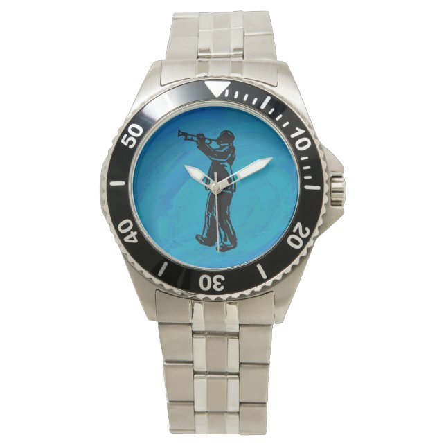 New York Boogie Nights Trumpet Blue Armbandsur (Framsida)