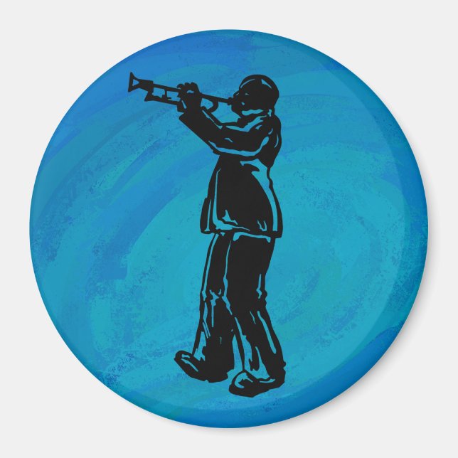 New York Boogie Nights Trumpet Blue Magnet (Framsidan)