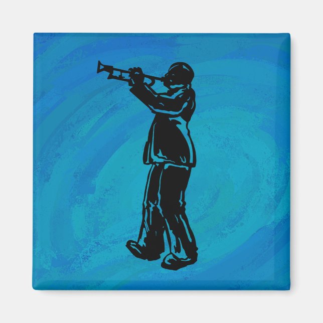 New York Boogie Nights Trumpet Blue Magnet (Framsidan)