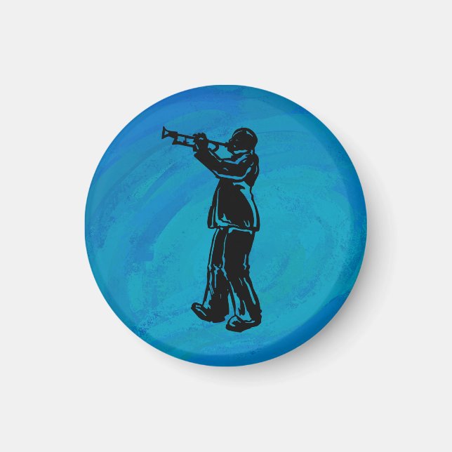 New York Boogie Nights Trumpet Blue Magnet (Framsidan)