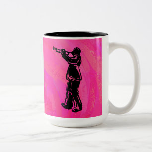 New York Boogie Nights Trumpet Hot rosa Två-Tonad Mugg
