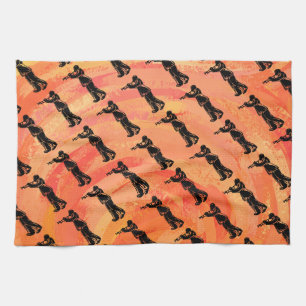 New York Boogie Nights Trumpet Orange Kökshandduk