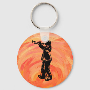 New York Boogie Nights Trumpet Orange Nyckelring