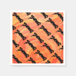 New York Boogie Nights Trumpet Orange Pappersservett