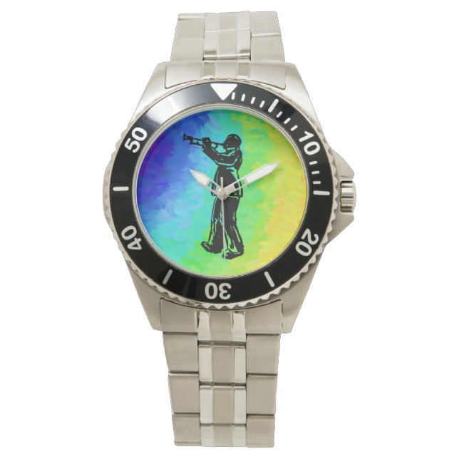 New York Boogie Nights Trumpet Rainbow Armbandsur (Framsida)