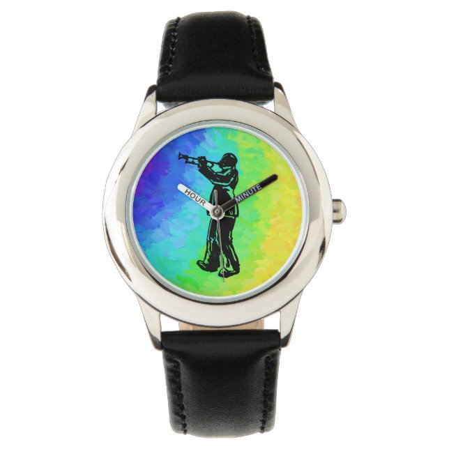 New York Boogie Nights Trumpet Rainbow Armbandsur (Framsida)