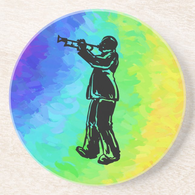 New York Boogie Nights Trumpet Rainbow Underlägg Sandsten (Framsidan)