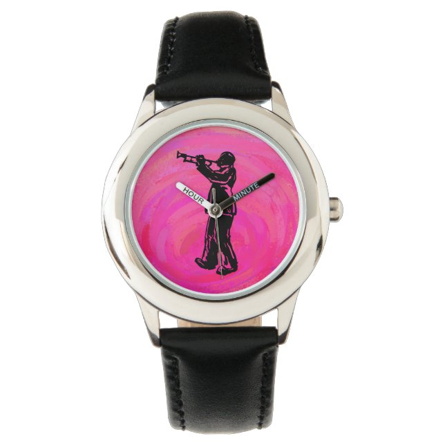 New York Boogie Nights Trumpet Shock rosa Armbandsur (Framsida)