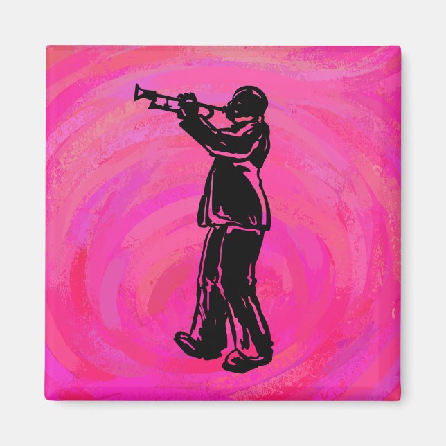 New York Boogie Nights Trumpet Shock rosa Magnet (Framsidan)