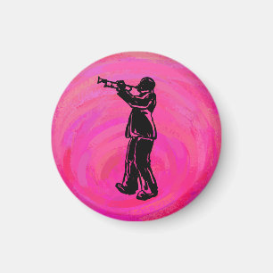 New York Boogie Nights Trumpet Shock rosa Magnet