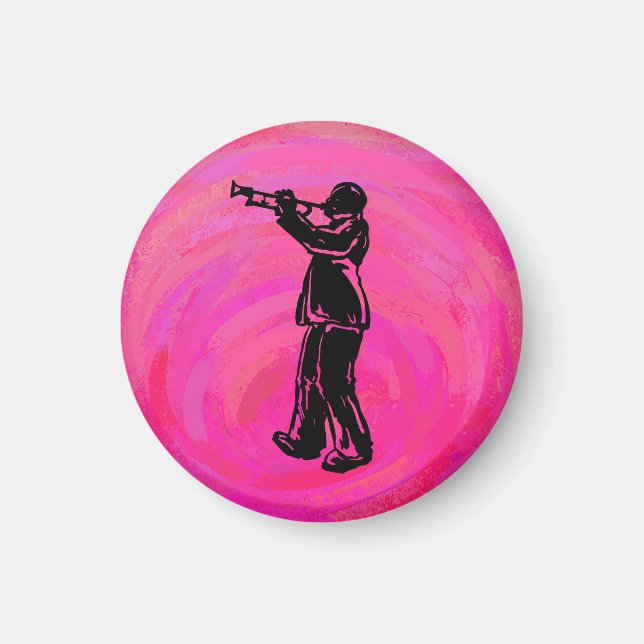 New York Boogie Nights Trumpet Shock rosa Magnet (Framsidan)