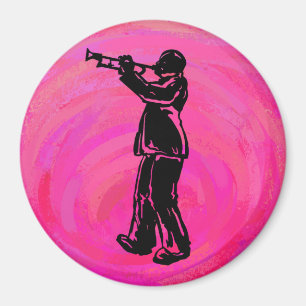 New York Boogie Nights Trumpet Shock rosa Magnet