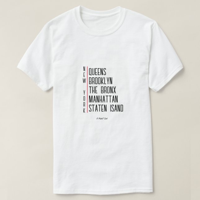 New York (Boroughs) - A MisterP Shirt T (Design framsida)