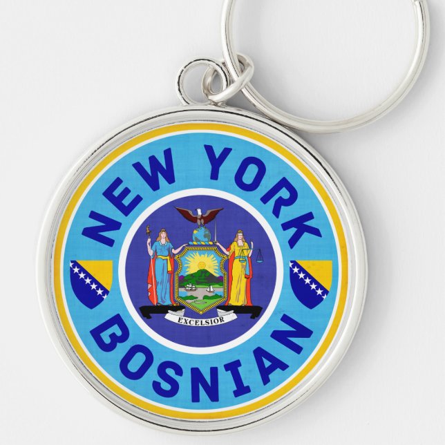 New York Bosnian American Nyckelring (Framsidan)
