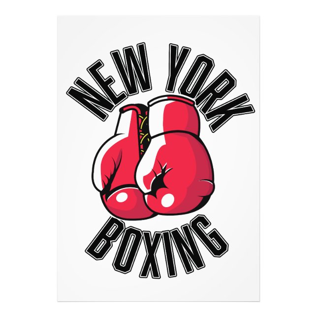 New York Boxing logotyp Fototryck (Framsidan)