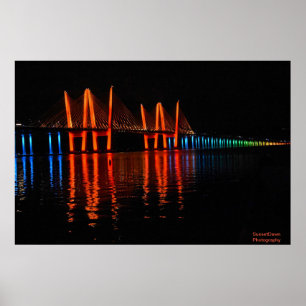 New York Bridge Ljus i Honor av Gay pride Poster