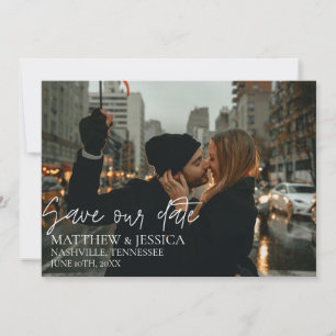 New York Bröllop Photo Save Date Spara Datumet