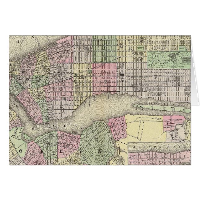 New York, Brooklyn 2 Hälsningskort (Framsidan Horizontal)