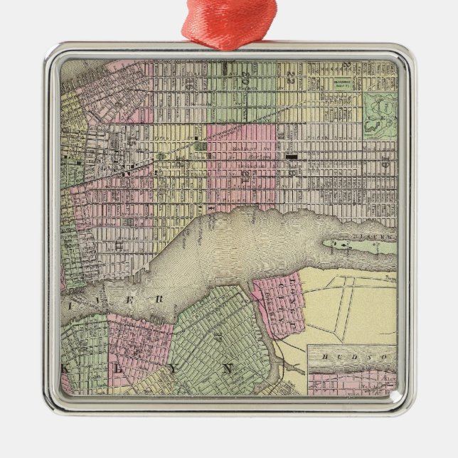 New York, Brooklyn 2 Julgransprydnad Metall (Framsidan)