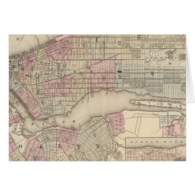 New York, Brooklyn 3 Hälsningskort (Framsidan Horizontal)