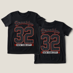 New york brooklyn atletisk typografi grafisk desig t shirt