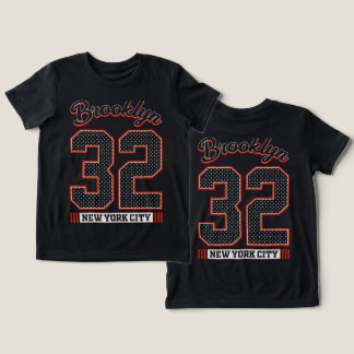 New york brooklyn atletisk typografi grafisk desig t shirt