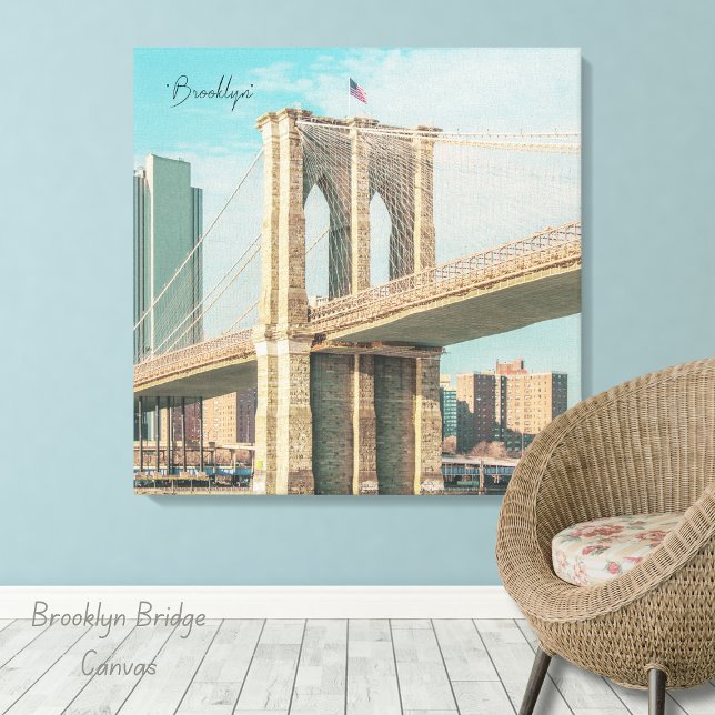 New York Brooklyn Bridge Canvastryck (Brooklyn Bridge Canvas)