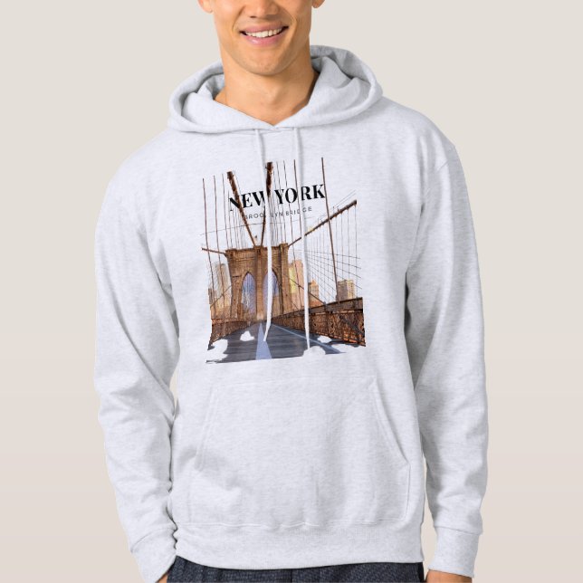 New York Brooklyn Bridge Hoodie (Framsida)