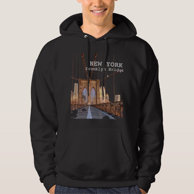 New York Brooklyn Bridge   Hoodie (Framsida)