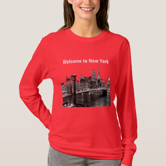 New York Brooklyn Bridge T-shirt (Framsida)