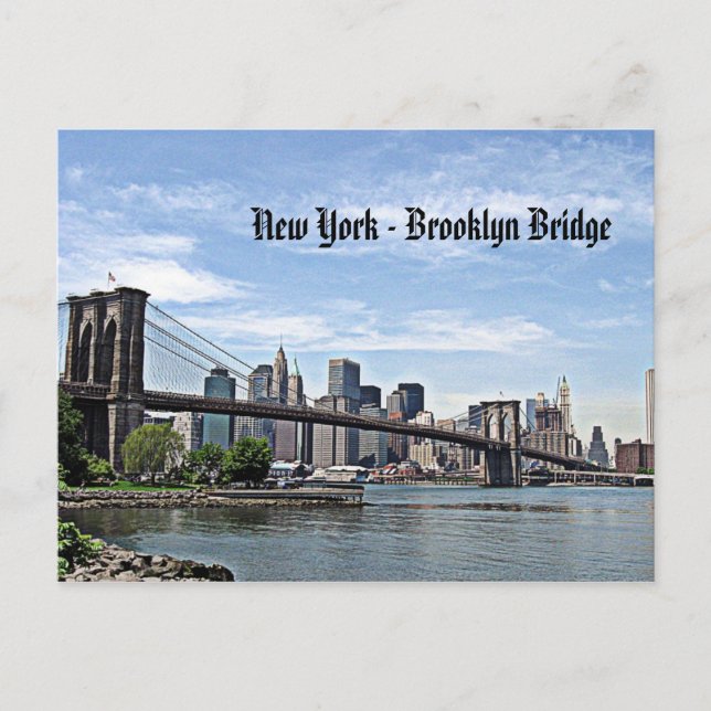 New York - Brooklyn Bridge Vykort (Framsida)