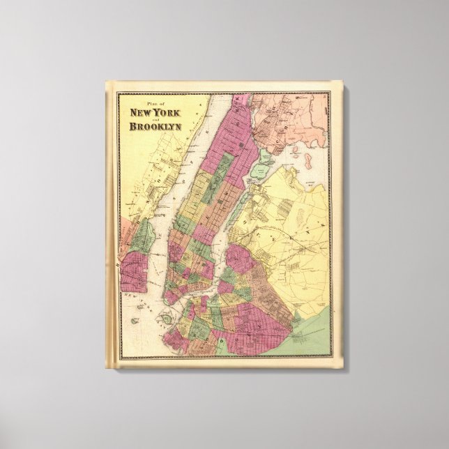 New York, Brooklyn Canvastryck (Framsida)